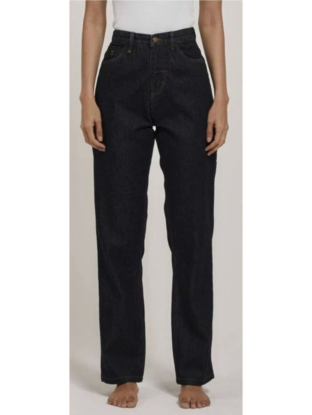 Thrills Pulp Jean Womens 4 26 Black Rinse High Rise Straight Leg Denim